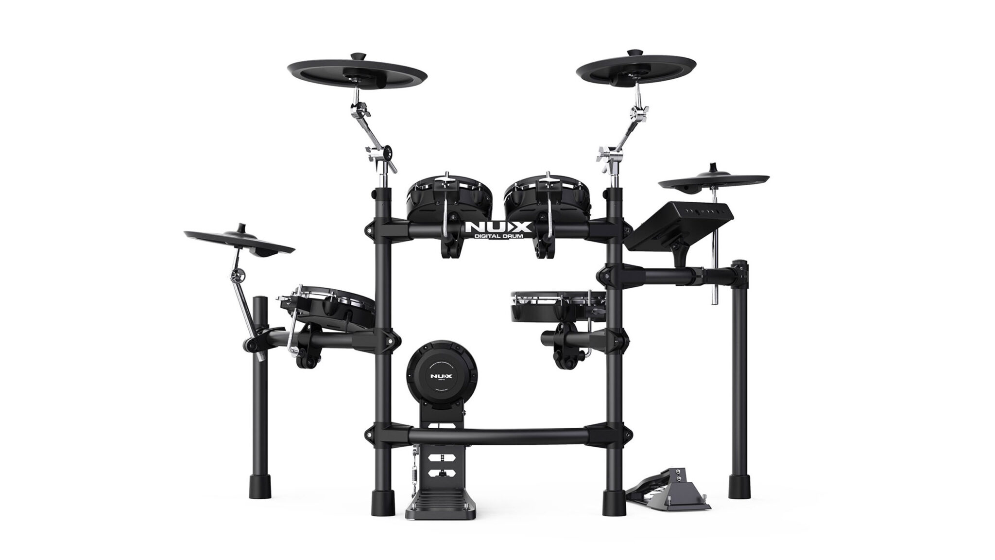 Bộ Trống Điện Chuyên Nghiệp Toàn Mặt Lưới NUX DM-7X là bộ trống điện chuyên nghiệp sử dụng toàn bộ mặt lưới REMO, mang lại độ nảy tự nhiên và khả năng chịu lực cao. Công nghệ Dual-Triggering cho snare 10" và tom 8" giúp mở rộng vùng đánh và tăng độ chính xác. Hệ thống cảm biến lực cho phép tùy chỉnh tham số từng pad để đạt độ phản hồi chân thực như trống acoustic. Mặt Lưới REMO Chất Lượng Cao DM-7X được trang bị toàn bộ mặt lưới từ REMO, mang lại cảm giác đánh thật tay và độ bền vượt trội với hơn 1 triệu cú đánh. Hai vùng trigger ở mặt và vành giúp tái hiện sắc thái âm chuẩn xác. Bộ trống mang đến trải nghiệm tự nhiên và ổn định cho mọi cú gõ. Tỏa Sáng Trên Sân Khấu DM-7X được thiết kế để nổi bật từ phòng thu đến sân khấu, với độ nhạy động học cao và khả năng tái hiện biểu cảm trống phong phú. Dù chơi rock, pop, jazz hay EDM, bộ trống mang đến âm thanh mạnh mẽ, chi tiết và kiểm soát toàn diện. Thư Viện Âm Thanh Tùy Chỉnh DM-7X sở hữu 30 bộ preset và 18 bộ kit tùy chỉnh, giúp bạn sáng tạo theo phong cách riêng. Chỉ cần xoay núm INSTRUMENT và gõ pad để chọn âm, sau đó tinh chỉnh bằng nút UP/DOWN. Bạn cũng có thể thêm hiệu ứng nhanh với ONE-KNOB EFX như Overdrive, Compressor, Reverb và Tune. Thiết Kế Khung Cong Thanh Lịch, Dễ Lắp Đặt Khung trống thiết kế kiểu dáng cong hiện đại, vừa dễ lắp đặt, vừa tối ưu không gian. Dù đặt ở phòng ngủ, phòng thu hay sân khấu, DM-7X luôn tạo nên sự nổi bật như một món đồ nghệ thuật tinh tế và chắc chắn. Ghi Âm Và Chơi Cùng Nhạc Nền DM-7X cung cấp nhiều bài demo để chơi cùng, hoặc kết nối nhạc nền qua AUX IN hay Bluetooth. Tính năng ghi âm giúp theo dõi quá trình tập luyện, phân tích kỹ thuật và cải thiện từng ngày. Lý tưởng cho luyện tập, jam cùng bạn bè hoặc thu ý tưởng nhanh. Huấn Luyện Cá Nhân Cho Người Chơi Chế độ luyện tập tích hợp gồm bốn phương pháp: Accents – luyện kiểm soát nhấn mạnh. Time Check – cải thiện độ chính xác nhịp. Quiet Count – giữ nhịp ổn định khi ngắt tiếng hỗ trợ. Change Up – thay đổi tempo & phách, rèn khả năng thích ứng. Tham Gia Cộng Đồng NUX E-Drum Người dùng DM-7X có thể tham gia cộng đồng NUX E-Drum để chia sẻ kinh nghiệm, video biểu diễn và thảo luận cùng các thành viên khác. Đây là nơi lý tưởng để học hỏi và nâng cao kỹ năng mỗi ngày. Thông Số Kỹ Thuật – 8" Tom x3, 10" Snare x1, 12" Hi-hat x1, 12" Crash x2, 14" Ride x1, Hi-hat Control x1, Kick x1, Kick Pedal x1, DM-7X Module x1 – TAP/Metronome, Rhythm, Tempo Rate, Volume, EFX – MIDI qua USB – Headphone, Output, Power In, USB MIDI, AUX IN, Tom4 Trigger-In – Toàn bộ mặt lưới Mesh Heads