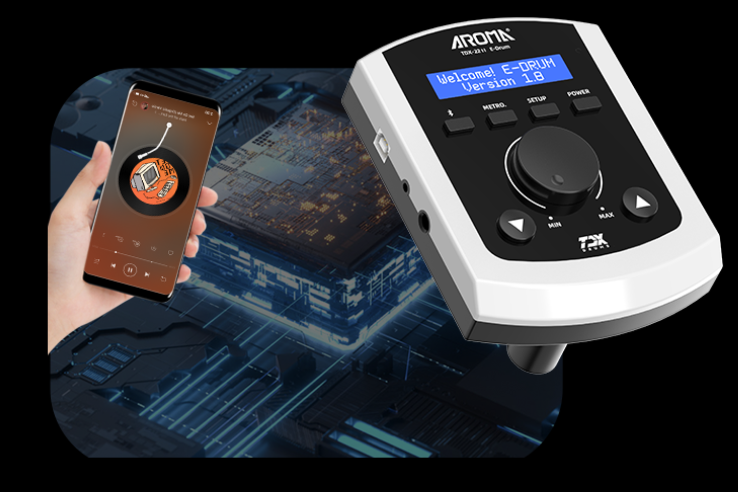 Aroma TDX-22II, Giải Pháp Luyện Tập Trống Điện Tiết Kiệm Không Gian